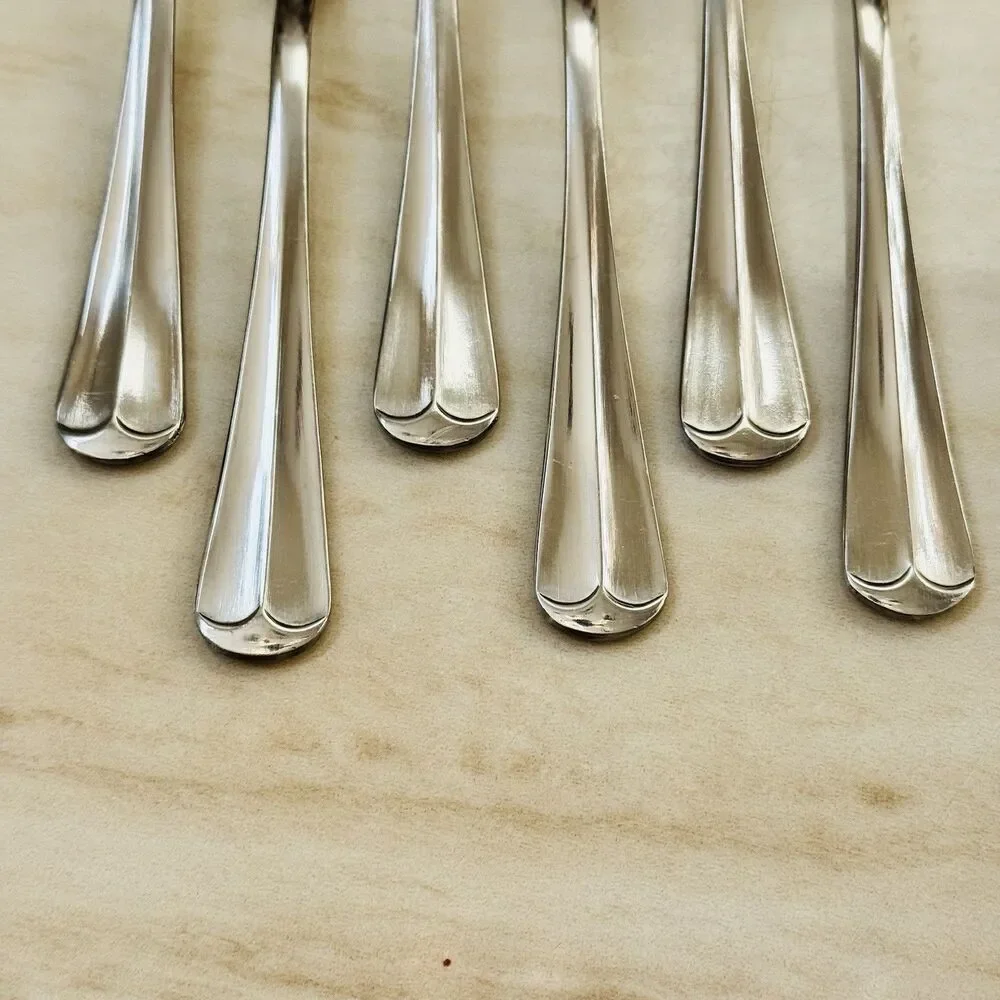 6pc INTERNATIONAL Gran Royal Stainless Cocktail/Seafood Forks 5 5/8” Glossy